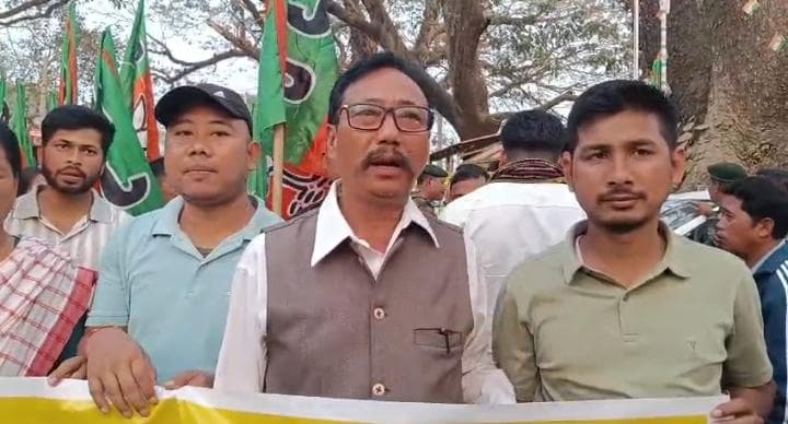 বিধায়ক রঞ্জিত দেববর্মার উস্কানি মূলক কর্মকান্ড , প্রতিবাদে বিক্ষোভ কৃষ্ণপুর মন্ডল বিজেপির